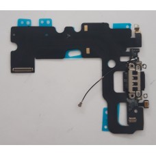SA-Iphone 7 Laddningskontakt, Mikrofon Flex Kabel Svart